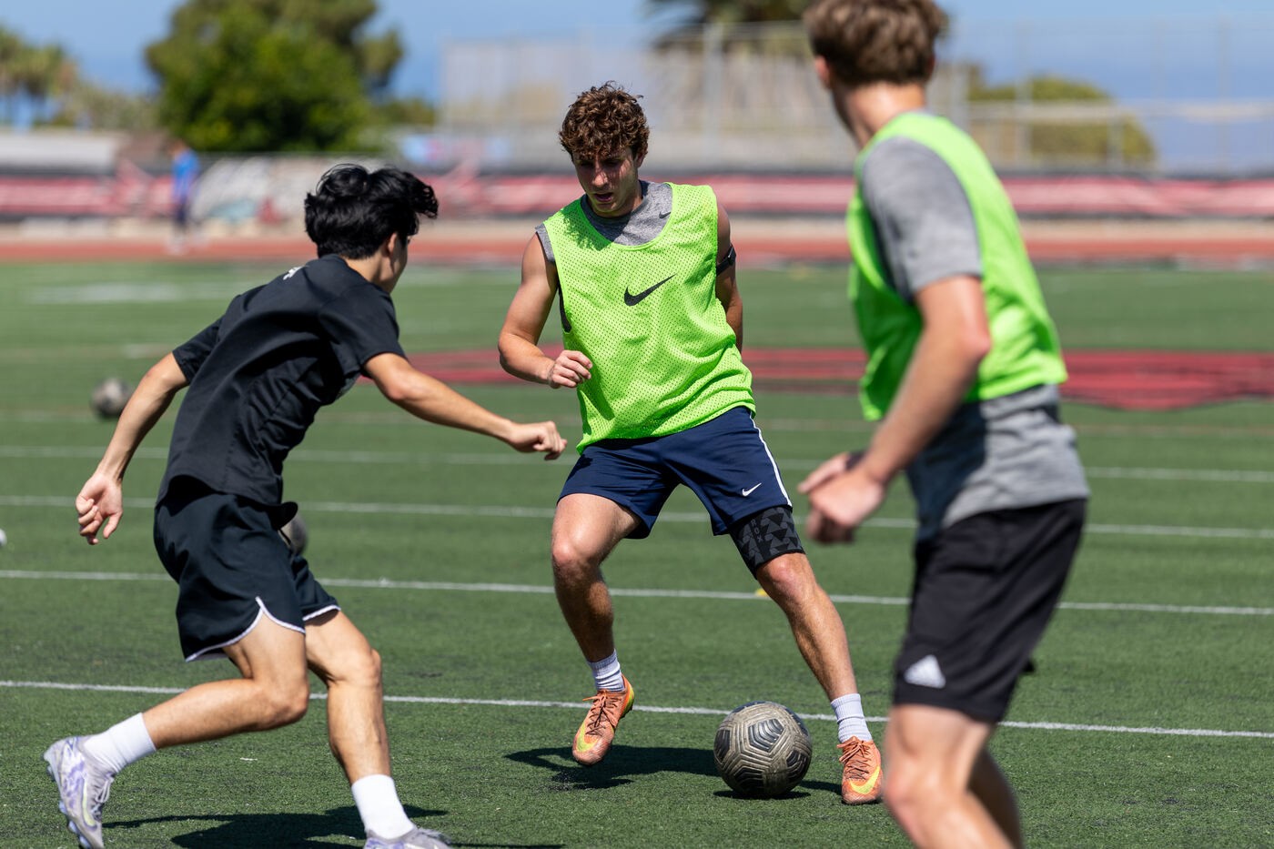 Young players working on technical drills at the Youth Camp
